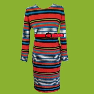 Tatyana Striped Midi Sweater Dress